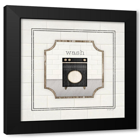 Wash Black Modern Wood Framed Art Print by Pugh, Jennifer