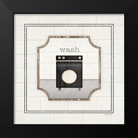 Wash Black Modern Wood Framed Art Print by Pugh, Jennifer