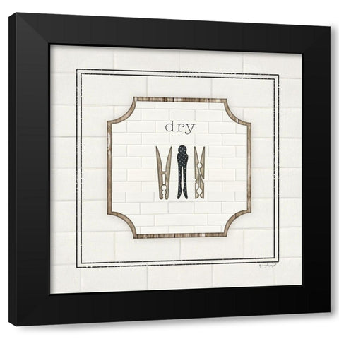 Dry Black Modern Wood Framed Art Print with Double Matting by Pugh, Jennifer