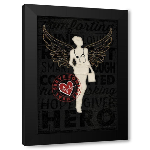 Hero Black Modern Wood Framed Art Print by Pugh, Jennifer