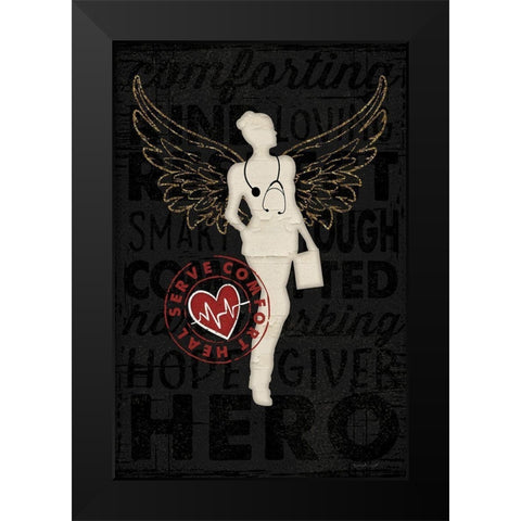 Hero Black Modern Wood Framed Art Print by Pugh, Jennifer