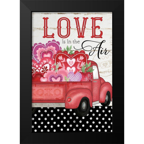 Love is in the Air Black Modern Wood Framed Art Print by Pugh, Jennifer