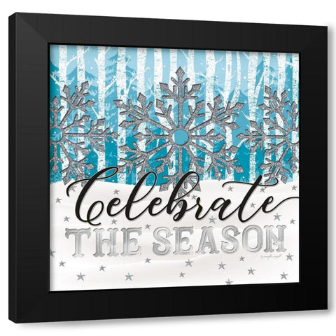 Celebrate the Season Black Modern Wood Framed Art Print with Double Matting by Pugh, Jennifer