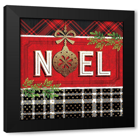 Noel Black Modern Wood Framed Art Print with Double Matting by Pugh, Jennifer