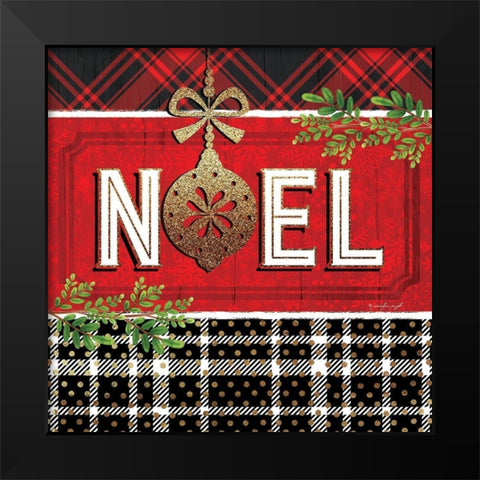 Noel Black Modern Wood Framed Art Print by Pugh, Jennifer