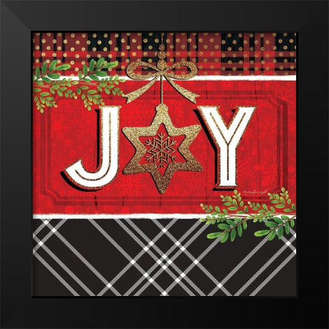 Joy Black Modern Wood Framed Art Print by Pugh, Jennifer