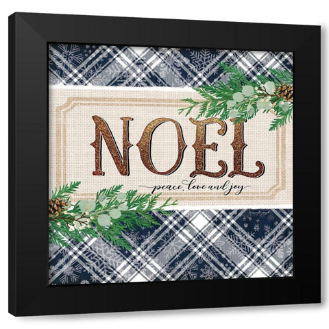 Noel Black Modern Wood Framed Art Print with Double Matting by Pugh, Jennifer