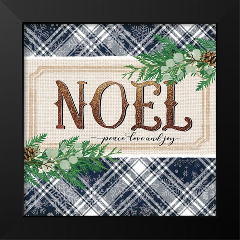 Noel Black Modern Wood Framed Art Print by Pugh, Jennifer