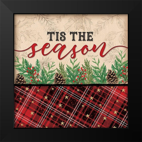 Tis the Season Black Modern Wood Framed Art Print by Pugh, Jennifer