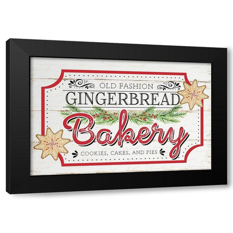 Gingerbread Bakery Black Modern Wood Framed Art Print with Double Matting by Pugh, Jennifer