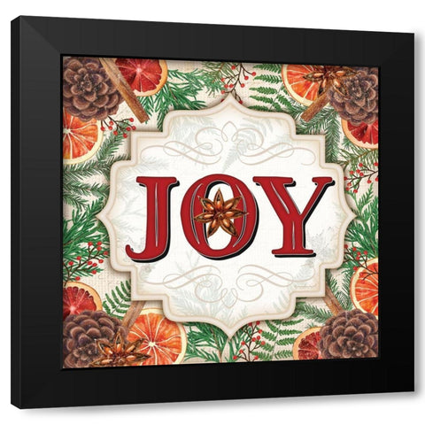 Spice Joy Black Modern Wood Framed Art Print with Double Matting by Pugh, Jennifer