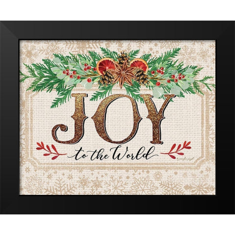 Joy to the World Black Modern Wood Framed Art Print by Pugh, Jennifer