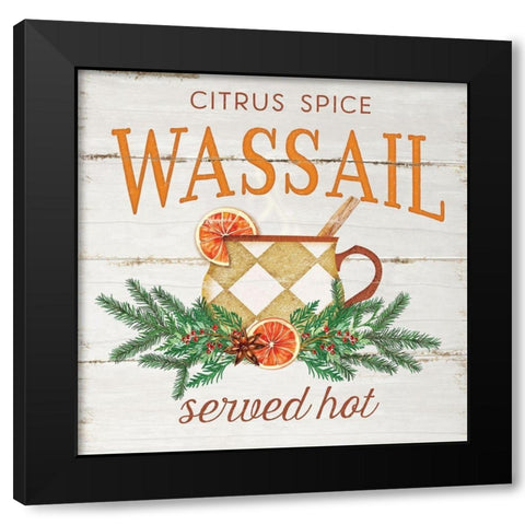 Wassail Black Modern Wood Framed Art Print with Double Matting by Pugh, Jennifer