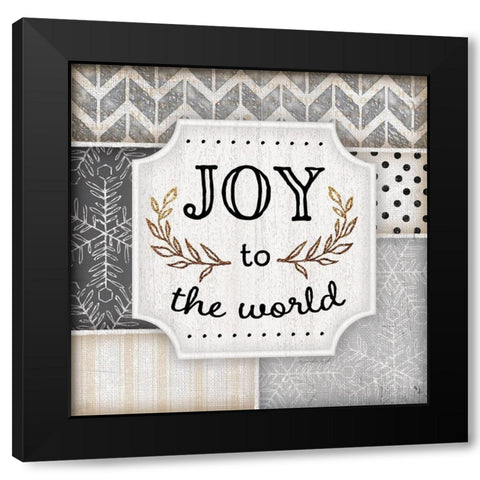 Joy to the World Black Modern Wood Framed Art Print by Pugh, Jennifer