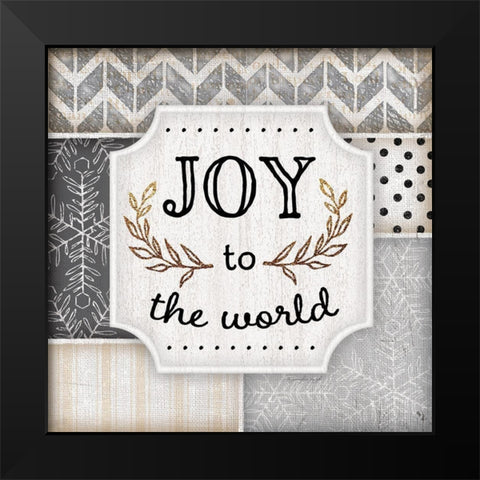 Joy to the World Black Modern Wood Framed Art Print by Pugh, Jennifer