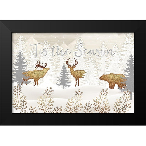 Tis the Season Black Modern Wood Framed Art Print by Pugh, Jennifer