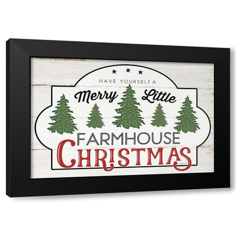 Merry Little Farmhouse II Black Modern Wood Framed Art Print with Double Matting by Pugh, Jennifer