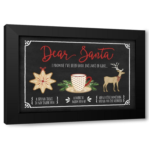 Dear Santa Black Modern Wood Framed Art Print with Double Matting by Pugh, Jennifer