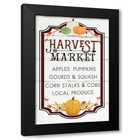 Harvest Market Black Modern Wood Framed Art Print by Pugh, Jennifer