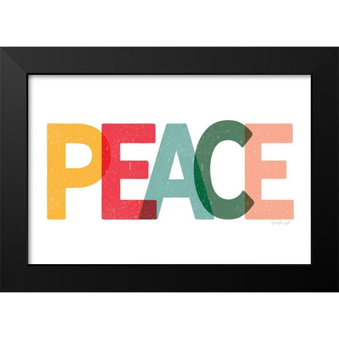 Peace Black Modern Wood Framed Art Print by Pugh, Jennifer
