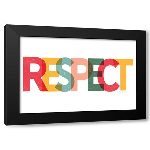 Respect Black Modern Wood Framed Art Print with Double Matting by Pugh, Jennifer