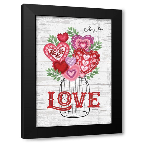 Love Black Modern Wood Framed Art Print with Double Matting by Pugh, Jennifer