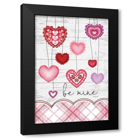 Be Mine Black Modern Wood Framed Art Print with Double Matting by Pugh, Jennifer