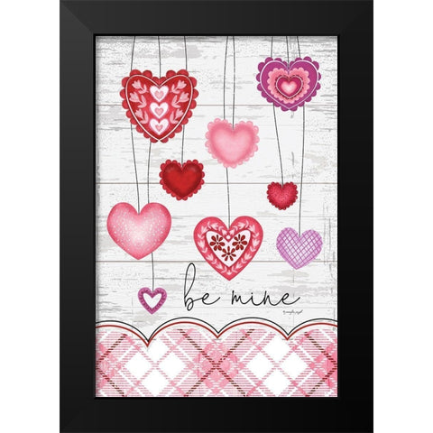 Be Mine Black Modern Wood Framed Art Print by Pugh, Jennifer