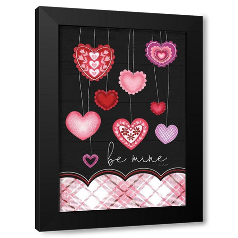 Be Mine Black Modern Wood Framed Art Print with Double Matting by Pugh, Jennifer