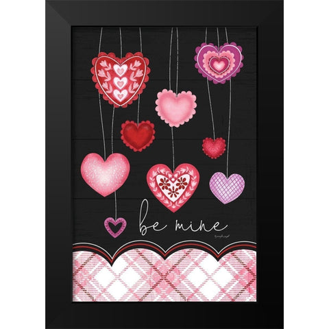 Be Mine Black Modern Wood Framed Art Print by Pugh, Jennifer