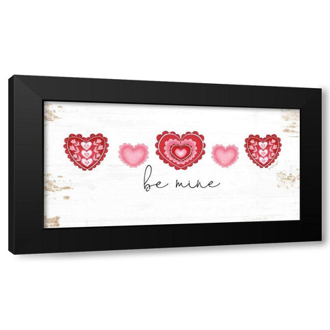 Be Mine Black Modern Wood Framed Art Print with Double Matting by Pugh, Jennifer