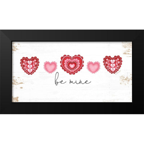 Be Mine Black Modern Wood Framed Art Print by Pugh, Jennifer