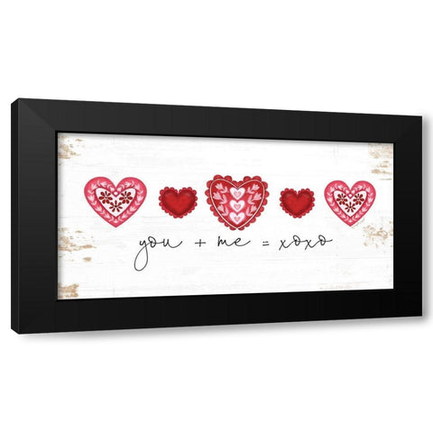 You + Me Black Modern Wood Framed Art Print with Double Matting by Pugh, Jennifer