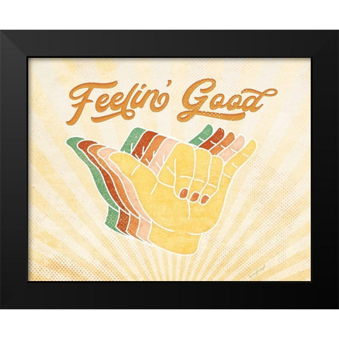 Feelin Good Black Modern Wood Framed Art Print by Pugh, Jennifer