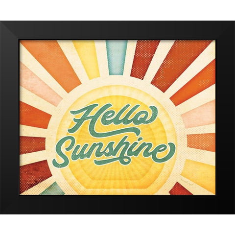 Sunshine Black Modern Wood Framed Art Print by Pugh, Jennifer