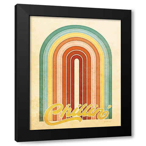 Chillin Black Modern Wood Framed Art Print by Pugh, Jennifer