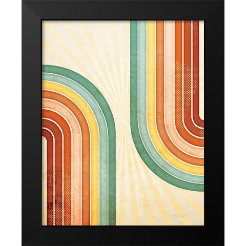 70s Rainbow Black Modern Wood Framed Art Print by Pugh, Jennifer