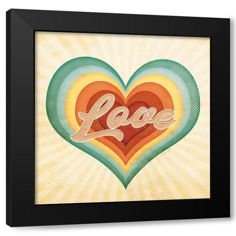 Love Black Modern Wood Framed Art Print with Double Matting by Pugh, Jennifer