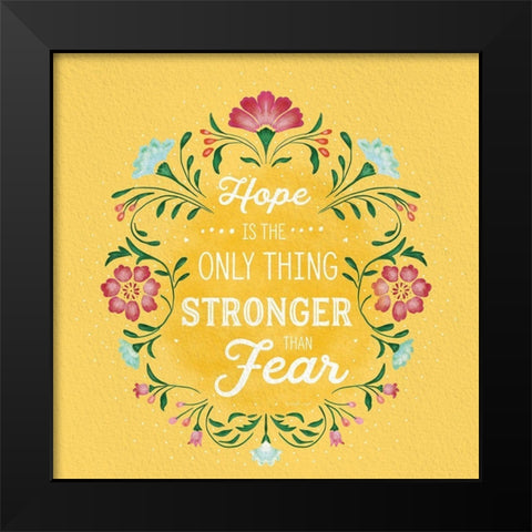 Hope Black Modern Wood Framed Art Print by Pugh, Jennifer