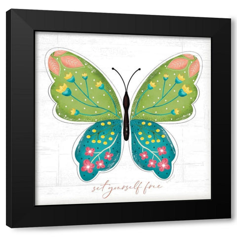 Set Yourself Free Black Modern Wood Framed Art Print by Pugh, Jennifer