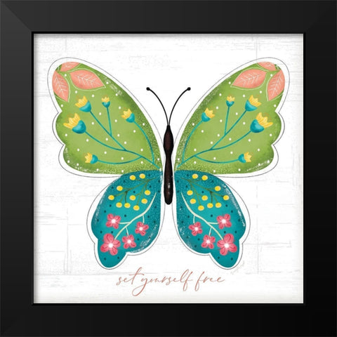 Set Yourself Free Black Modern Wood Framed Art Print by Pugh, Jennifer