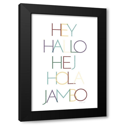 Hello II Black Modern Wood Framed Art Print with Double Matting by Pugh, Jennifer