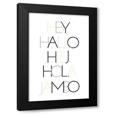 Hello III Black Modern Wood Framed Art Print with Double Matting by Pugh, Jennifer