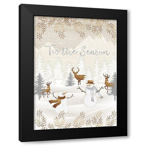 Tis the Season Black Modern Wood Framed Art Print by Pugh, Jennifer