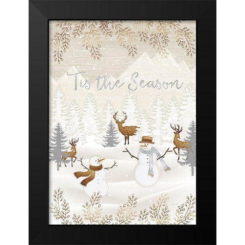 Tis the Season Black Modern Wood Framed Art Print by Pugh, Jennifer