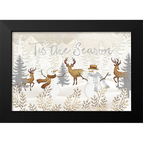 Tis the Season Black Modern Wood Framed Art Print by Pugh, Jennifer