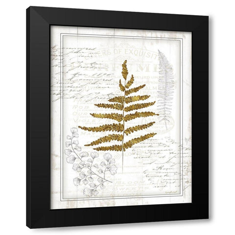 Ferns II Black Modern Wood Framed Art Print with Double Matting by Pugh, Jennifer