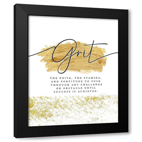 Grit Black Modern Wood Framed Art Print with Double Matting by Pugh, Jennifer