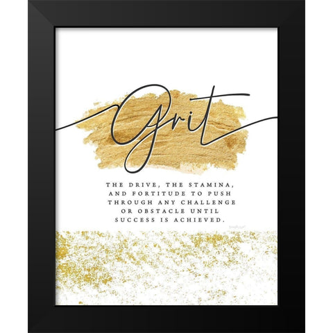 Grit Black Modern Wood Framed Art Print by Pugh, Jennifer