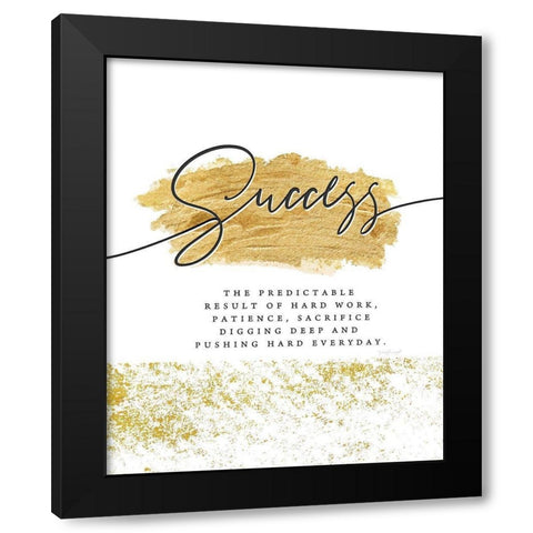 Success Black Modern Wood Framed Art Print by Pugh, Jennifer